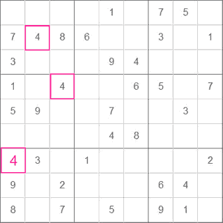 Način rješavanja sudokua: traženje ponavljajućih brojeva